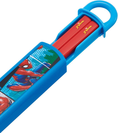 Skater Spider-Man Kids' Antibacterial Chopsticks Set 16.5cm Made in Japan