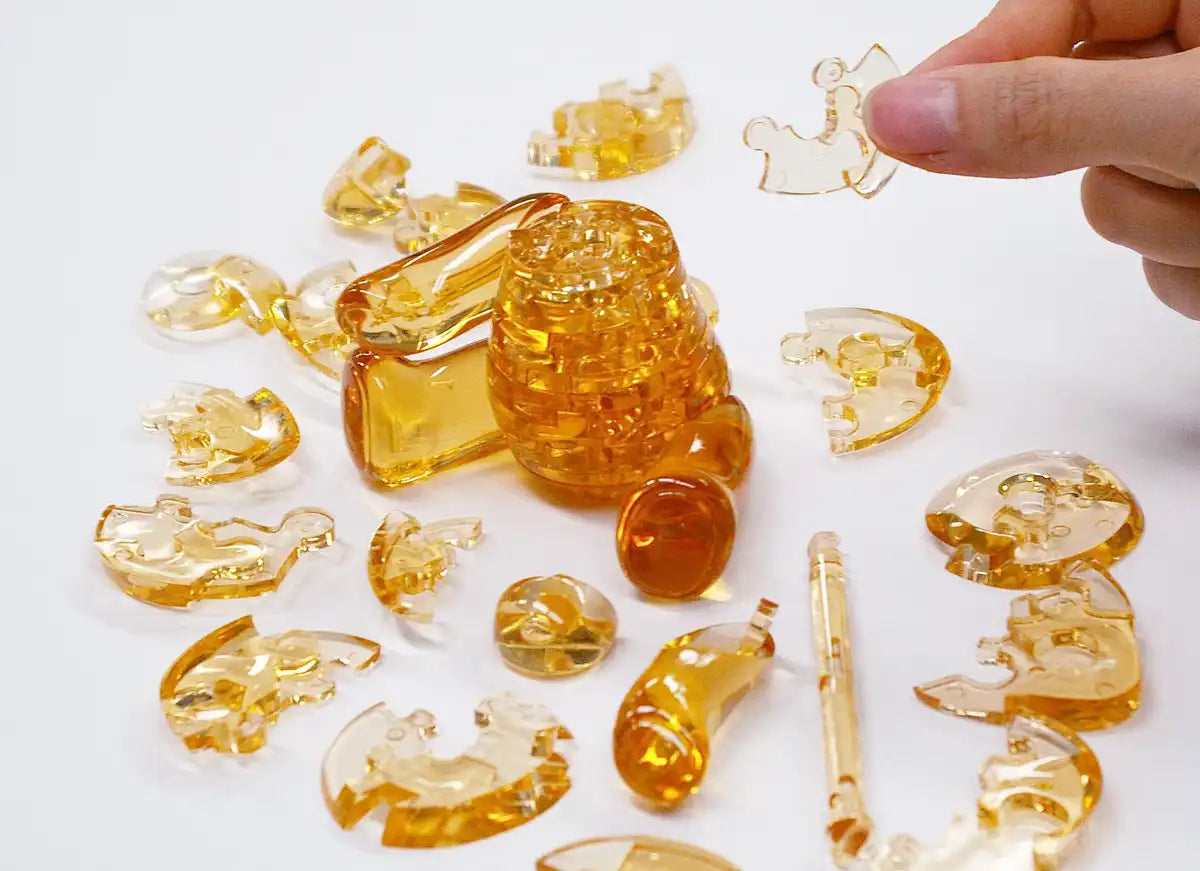 Beverly Crystal Puzzle Teddy Bear Brown 50119 Japanese 3D Puzzle Block Toys- Japan Figure Store - #1 Bring To You The Best Japanese Goods