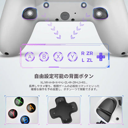 Echtpower Switch Controller: Bluetooth Double Vibration 6 Axis Gyro Continuous Fire Long Time Use Compatible With Switch/Switch Lite/Switch Oled/Windows/Android/Ios- Japan Figure Store - #1 Bring To You The Best Japanese Goods