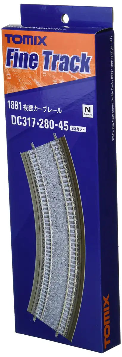 Tomytec Tomix N Gauge Double Track Curved Rail Model - Set of 2 - 1881 Railway Series- Japan Figure Store - #1 Bring To You The Best Japanese Goods