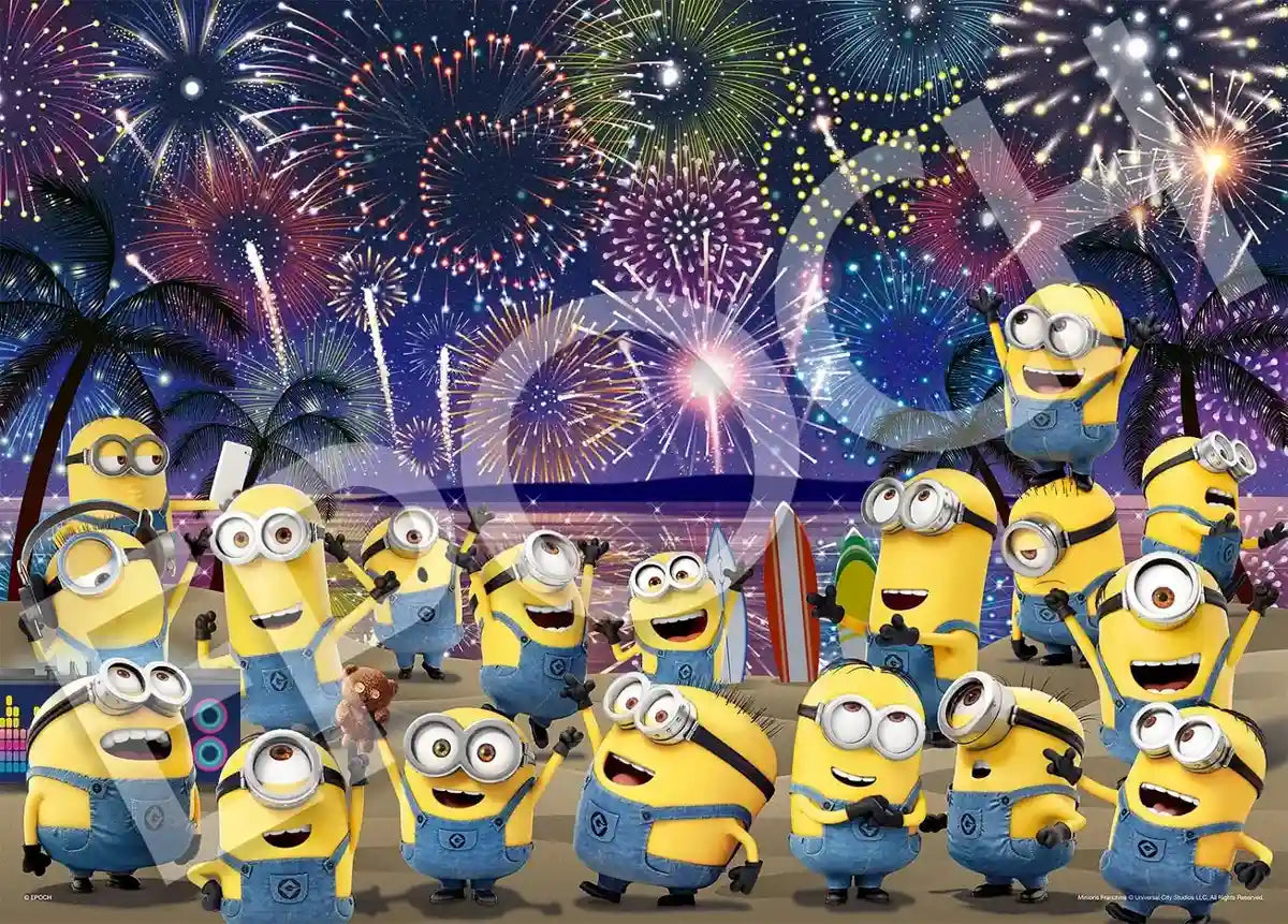 EPOCH 06-516S Jigsaw Puzzle Minions Fireworks Display 500 Pieces- Japan Figure Store - #1 Bring To You The Best Japanese Goods