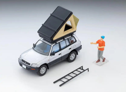 Tomytec 1/64 LV-N354C Toyota RAV4J Silver with Tent and Figure Model