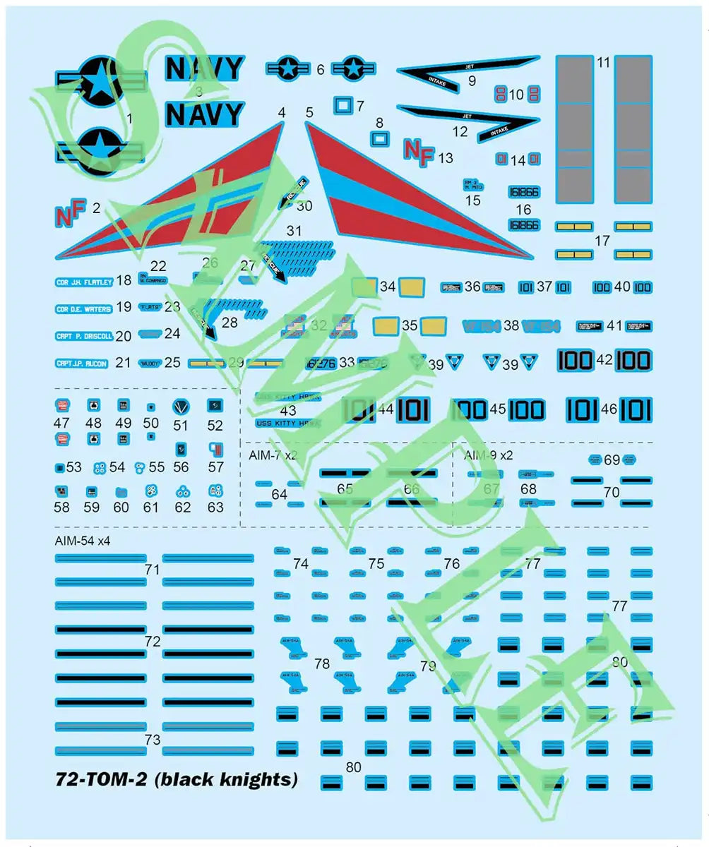 DOYUSHA 1/72 Us Navy F-14A Tomcat Vf-154 Black Knights Plastic Model- Japan Figure Store - #1 Bring To You The Best Japanese Goods