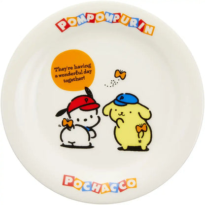 Kaneshotouki Sanrio Pompompurin & Pochacco Cake Plate 16cm 304173- Japan Figure Store - #1 Bring To You The Best Japanese Goods