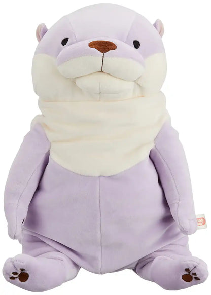 Shinada Global Mochi Otter Pastel Lavender Large Plush Toy 22x22x30cm- Japan Figure Store - #1 Bring To You The Best Japanese Goods