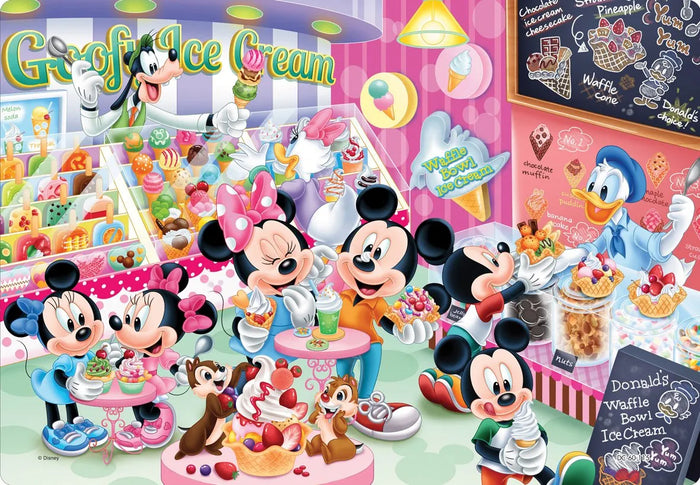 TENYO Jigsaw Puzzle Disney Mickey & Minnie Ice Cream Shop 60 Pieces Child Puzzle- Japan Figure Store - #1 Bring To You The Best Japanese Goods