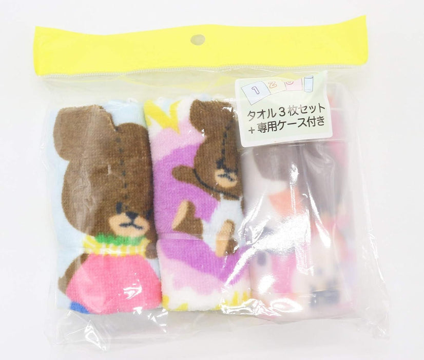 MARUSHIN The Bears' School Towel Set 3Pcs 'Jackie'S Happy Time'