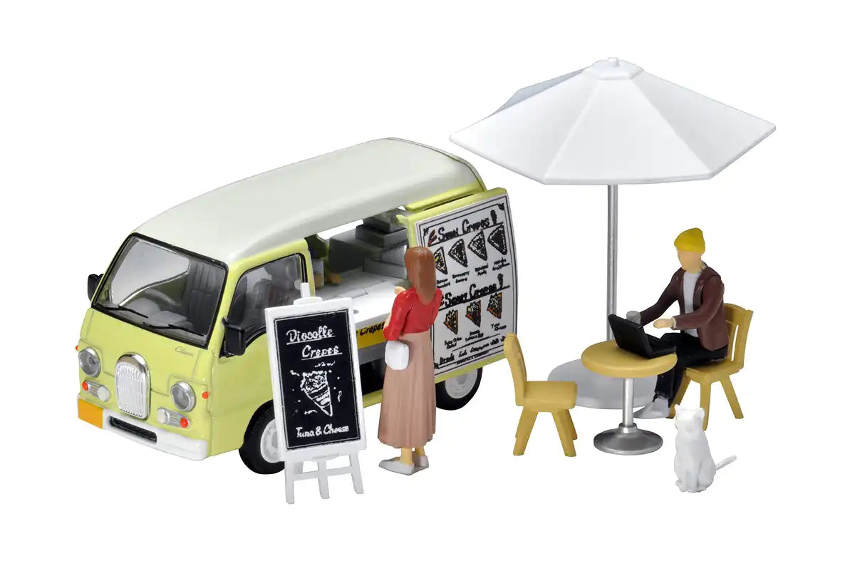 Tomytec Geocolle 64 Crepe Shop & Subaru Sambar Mini Car Set Painted ABS/PVC Partially Assembled- Japan Figure Store - #1 Bring To You The Best Japanese Goods