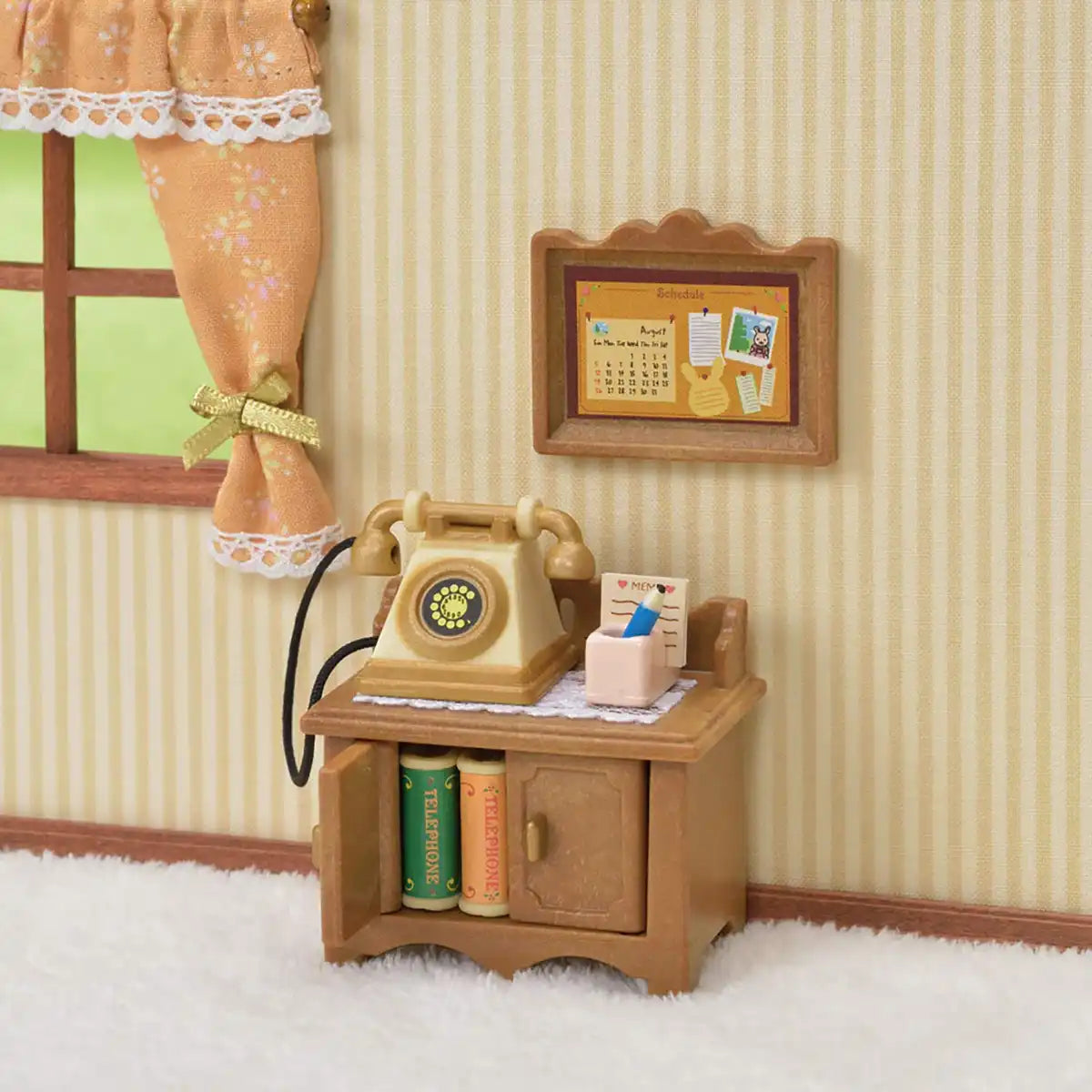 Epoch Sylvanian Families Furniture Telephone Stand Set St Mark Certified Toy Dollhouse for Ages 3+- Japan Figure Store - #1 Bring To You The Best Japanese Goods