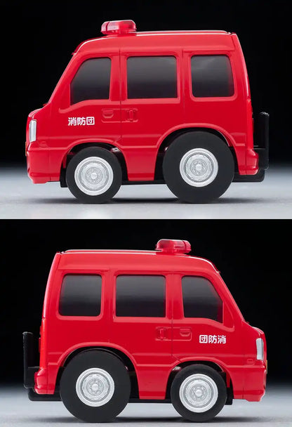 Tomytec Choro Qs-04B Subaru Sambar Van Fire Command Vehicle- Japan Figure Store - #1 Bring To You The Best Japanese Goods