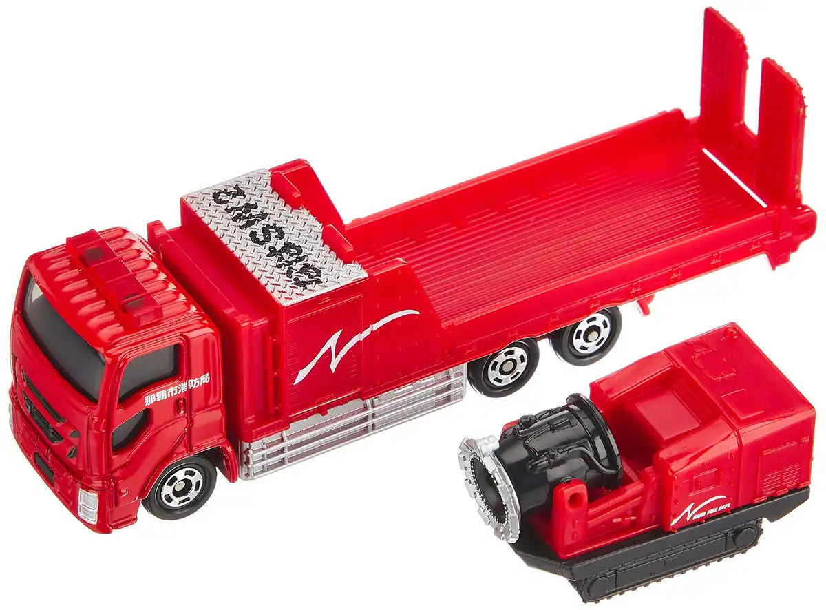 Takara Tomy Tomica Long 128 Naha City Fire Dept Hyper Mist Blower Vehicle 981787 1/90 Scale Model- Japan Figure Store - #1 Bring To You The Best Japanese Goods