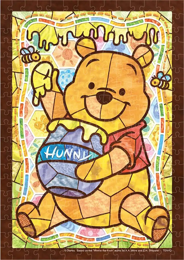 Tenyo 266pc Winnie Pooh Stained Glass Puzzle 18.2x25.7cm- Japan Figure Store - #1 Bring To You The Best Japanese Goods