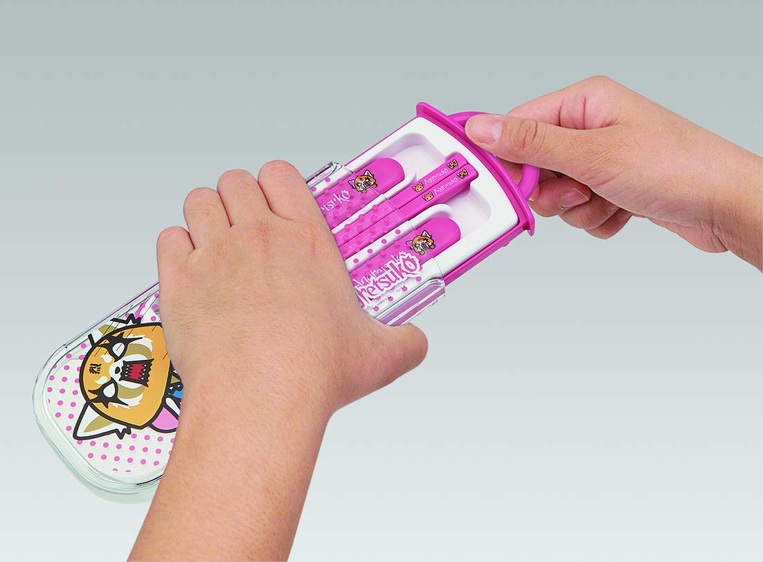 Skater Sanrio Aggressive Retsuko Trio Set Chopsticks with Slide-Out Personal Space- Japan Figure Store - #1 Bring To You The Best Japanese Goods