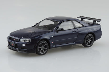 Aoshima 1/32 Nissan R34 Skyline GT-R Midnight Purple Snap Kit Model Car