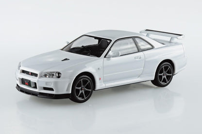 Aoshima 1/32 Snap Kit No.12 Nissan R34 Skyline GT-R White Model Car Kit