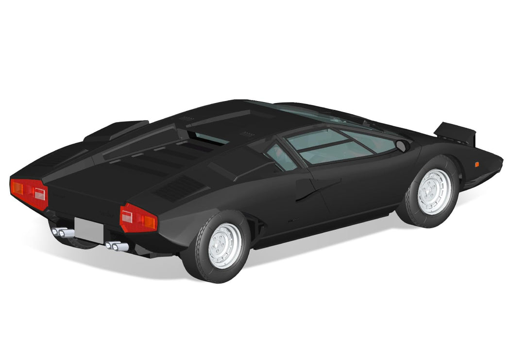 Aoshima Lamborghini Countach LP400 Black Model Kit- Japan Figure Store - #1 Bring To You The Best Japanese Goods