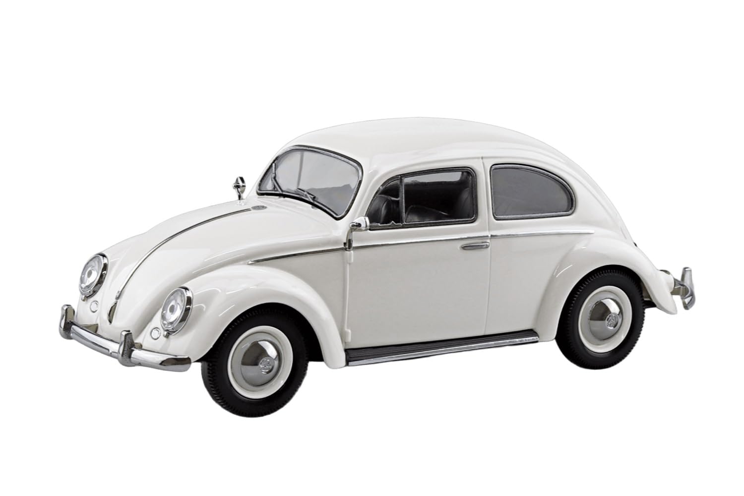 Aoshima 1/32 Rakupla Snap Kit VW Beetle Pearl White Pre-Colored Model