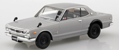 Aoshima 1/32 Rakupla Nissan C10 Skyline 2000Gt-R Silver Model Kit