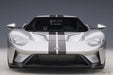 Autoart 1/12 Ford GT 2017 Metallic Silver Black Stripes Model 12108- Japan Figure Store - #1 Bring To You The Best Japanese Goods