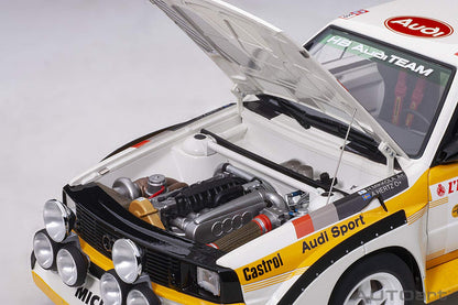 Autoart 1/18 Audi Sport Quattro S1 WRC 1986 Mikkola Hertz Monte Carlo Rally Model- Japan Figure Store - #1 Bring To You The Best Japanese Goods