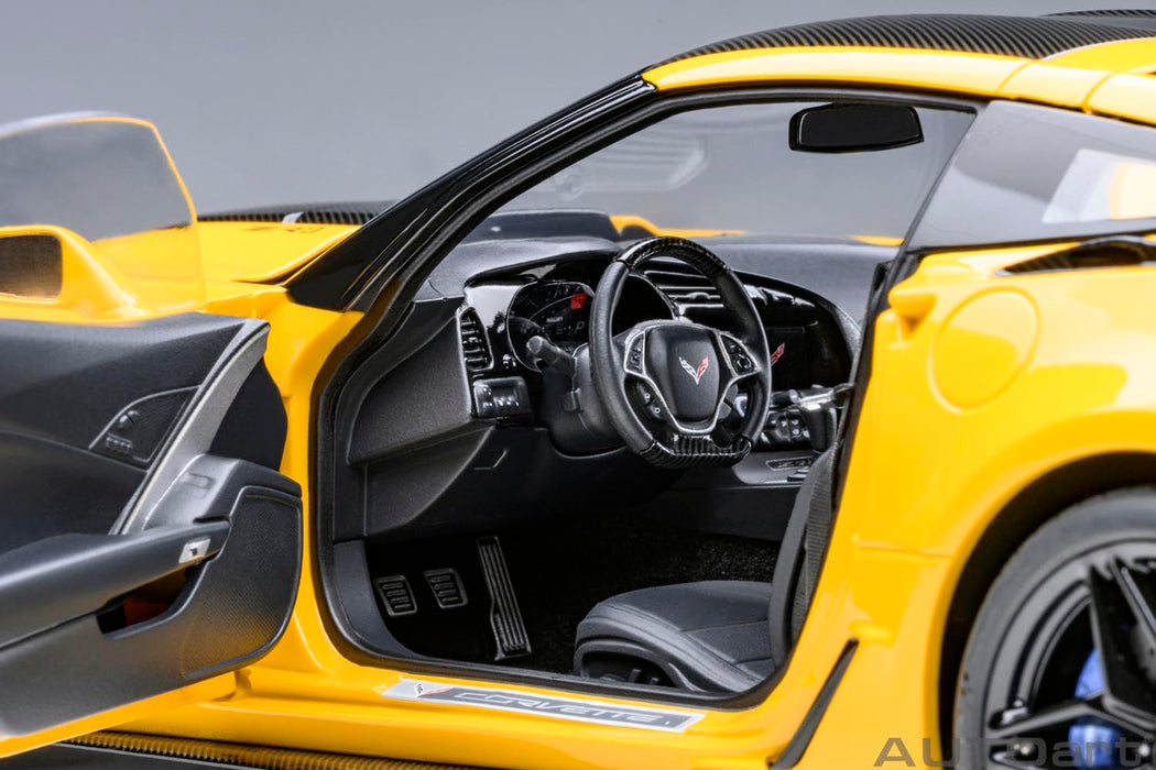 Autoart 1/18 Chevrolet Corvette C7 ZR1 Yellow Model Car- Japan Figure Store - #1 Bring To You The Best Japanese Goods