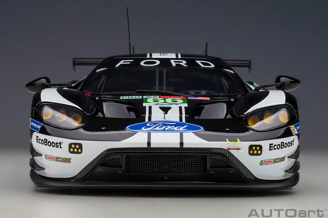 Autoart 1/18 Ford GT 2019 #66 Le Mans 24H LMGTE Pro Black/White Model 81910- Japan Figure Store - #1 Bring To You The Best Japanese Goods