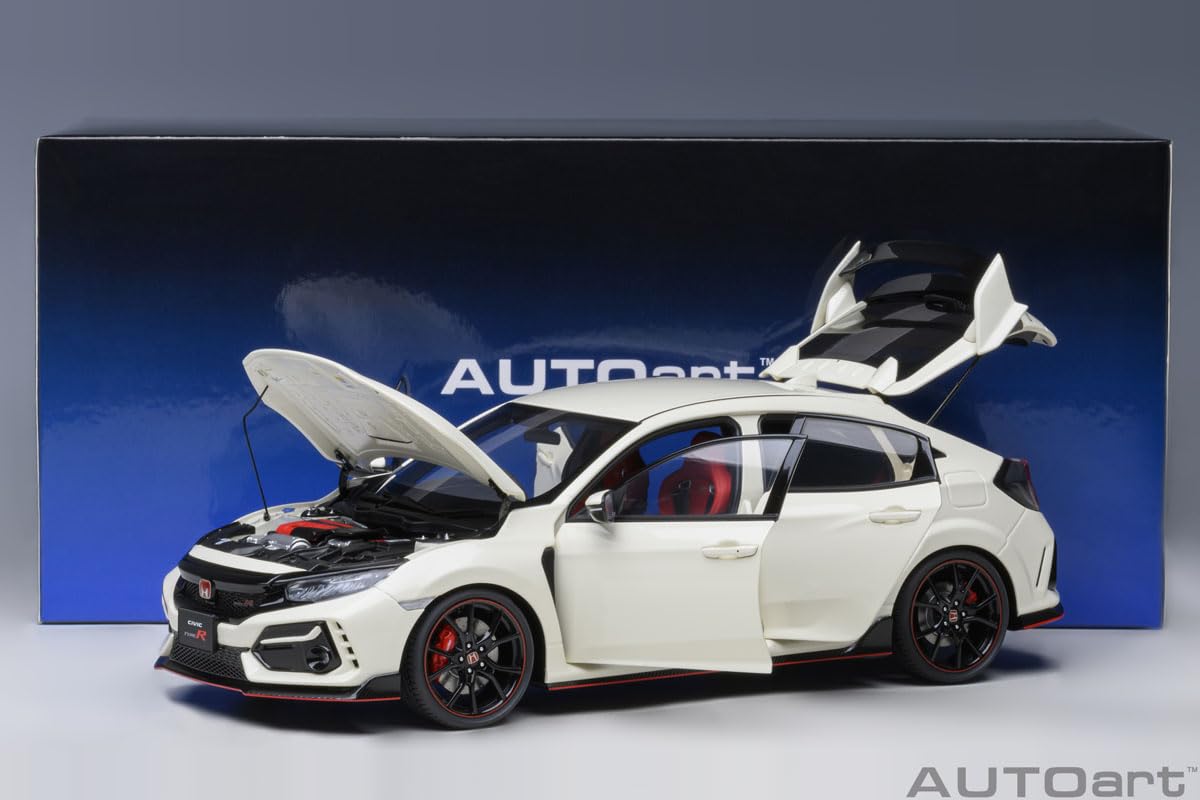 Autoart 1/18 Honda Civic Type R 2021 Championship White Diecast Model- Japan Figure Store - #1 Bring To You The Best Japanese Goods