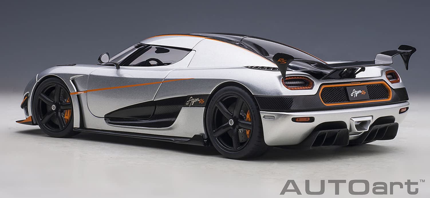 Autoart 1/18 Koenigsegg Agera RS Silver Black Model Car 79024