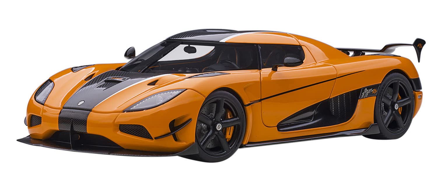 Autoart 1:18 Koenigsegg Agera Rs Model Orange Carbon Black Finish 79023