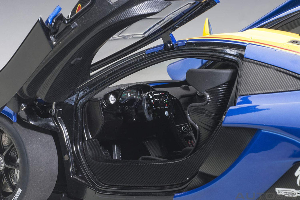 Autoart 1/18 McLaren P1 GTR Diecast Model Car Blue Yellow- Japan Figure Store - #1 Bring To You The Best Japanese Goods