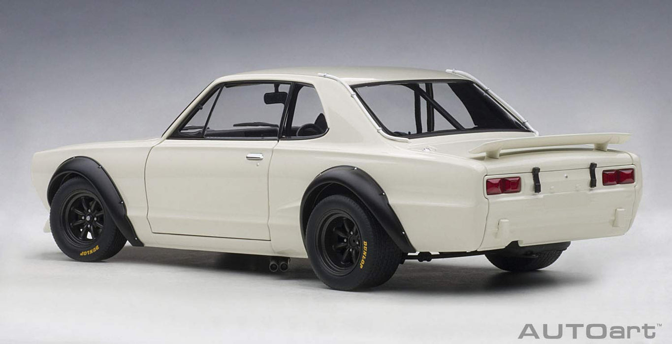 Autoart 1/18 Nissan Skyline GT-R KPGC10 Racing 1972 White Model Car- Japan Figure Store - #1 Bring To You The Best Japanese Goods
