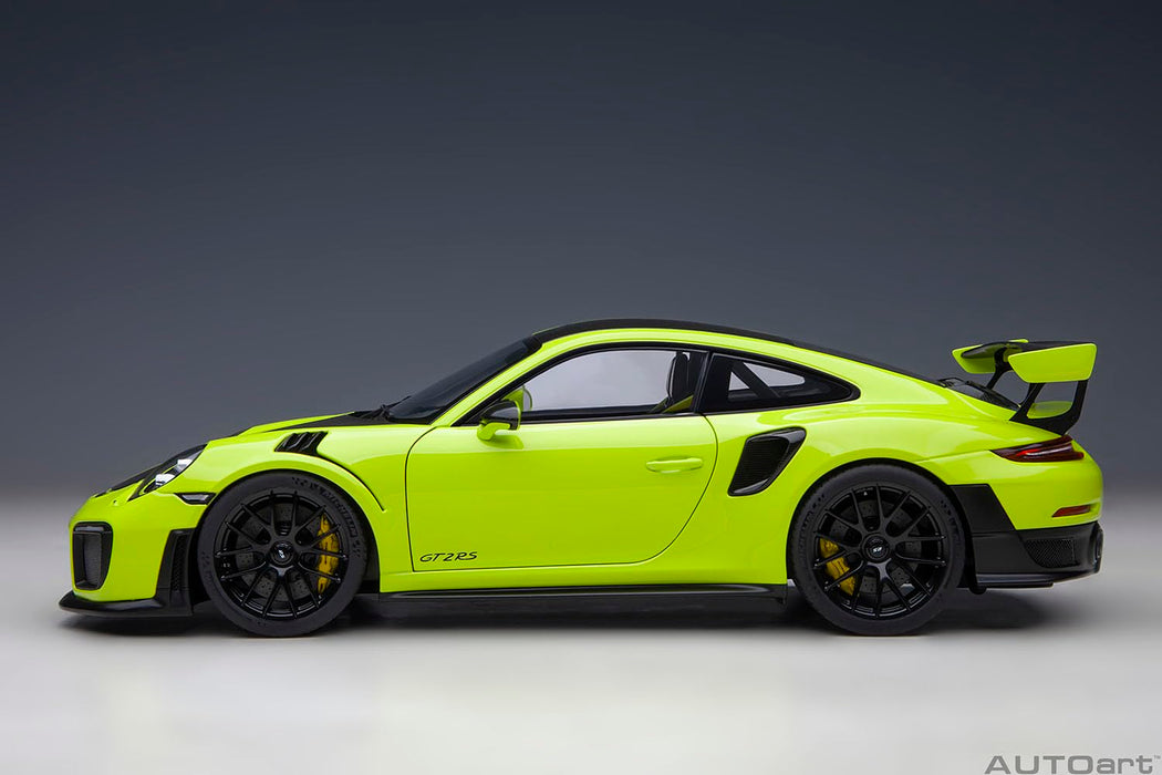 Autoart 1/18 Porsche 911 GT2 RS Weissach Light Green Carbon Black Model- Japan Figure Store - #1 Bring To You The Best Japanese Goods