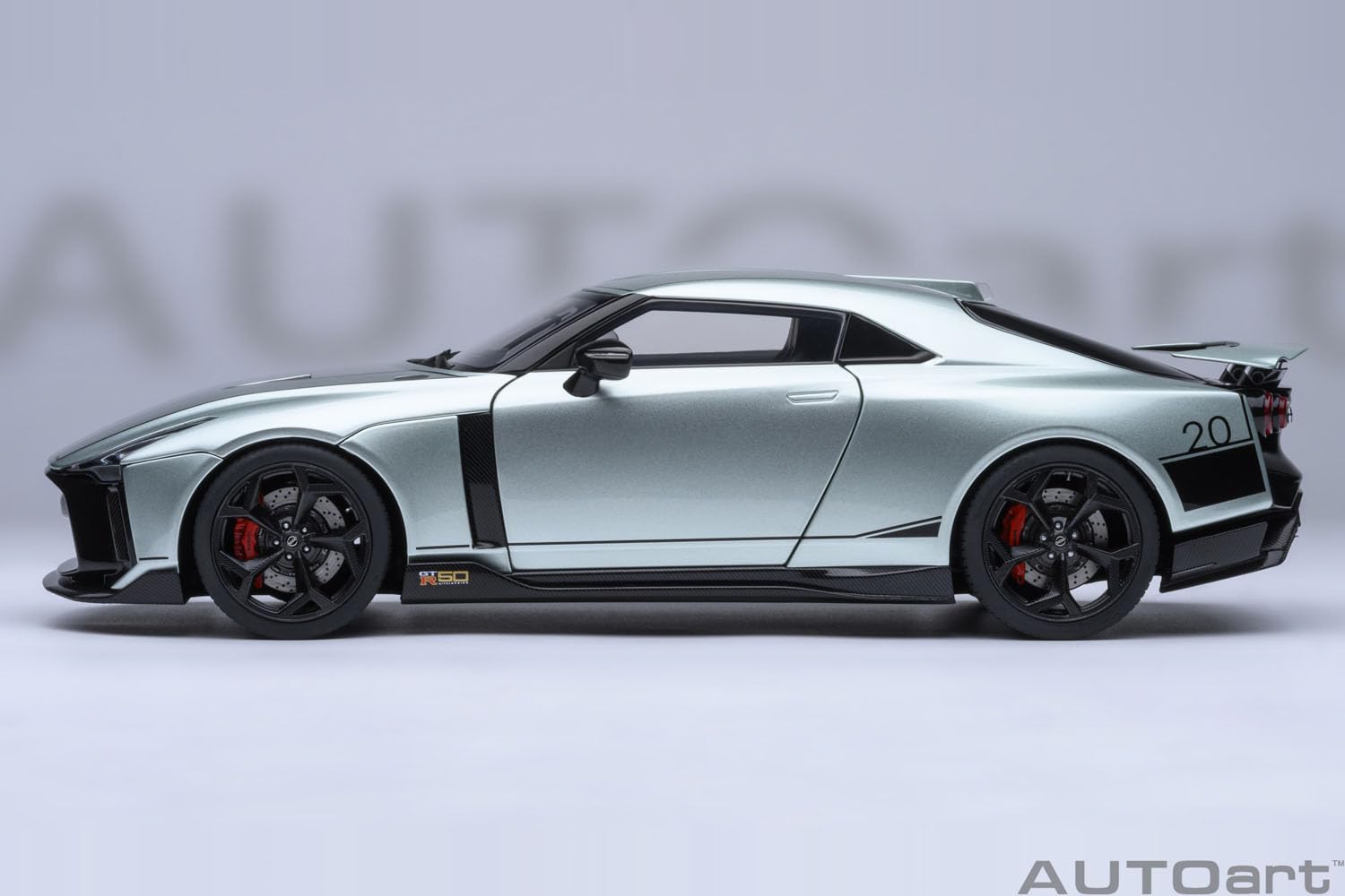 Autoart 1/18 Scale Nissan GT-R50 Model Metallic Green Black Finish 77512