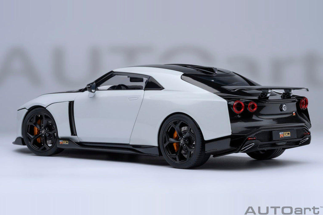 Autoart 1/18 Scale Nissan GT-R50 Italdesign Model Metallic White Black 77511