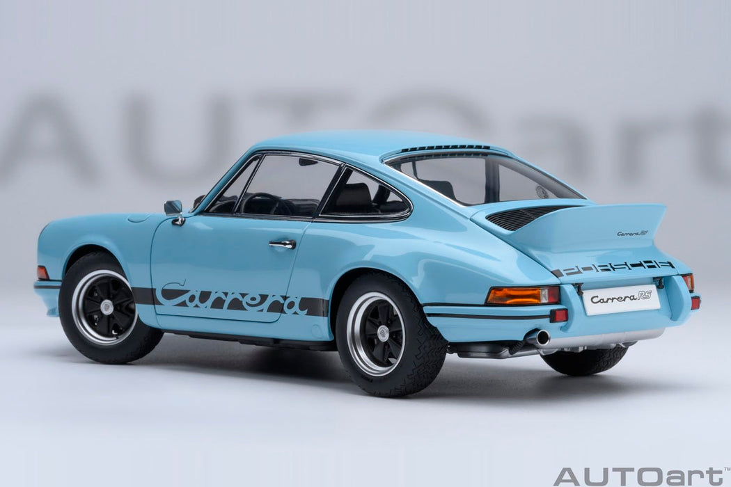Autoart Porsche 911 Carrera 2.7 RS à l'échelle 1/18 en bleu Gulf avec rayures noires