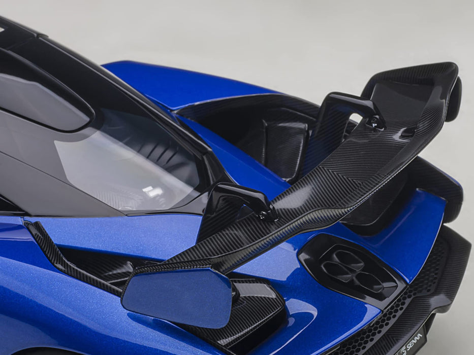 Autoart 1/18 McLaren Senna Model Kyanos Blue with Black Carbon Accents