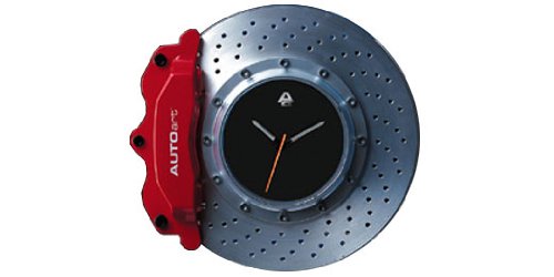 Autoart Brake Disc Clock with Red Caliper and Silver Center- Japan Figure Store - #1 Bring To You The Best Japanese Goods