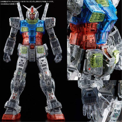 Bandai Spirits PG Unleashed 1/60 RX-78-2 Gundam Clear Color Body Kit (Klarglas-Farbkörper-Bausatz)