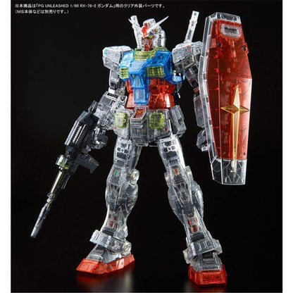 Bandai Spirits PG Unleashed 1/60 RX-78-2 Gundam Clear Color Body Kit (Klarglas-Farbkörper-Bausatz)
