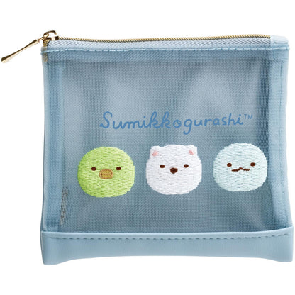 San-X Sumikko Gurashi Mesh Mini Pouch Portable Cute Storage Bag- Japan Figure Store - #1 Bring To You The Best Japanese Goods
