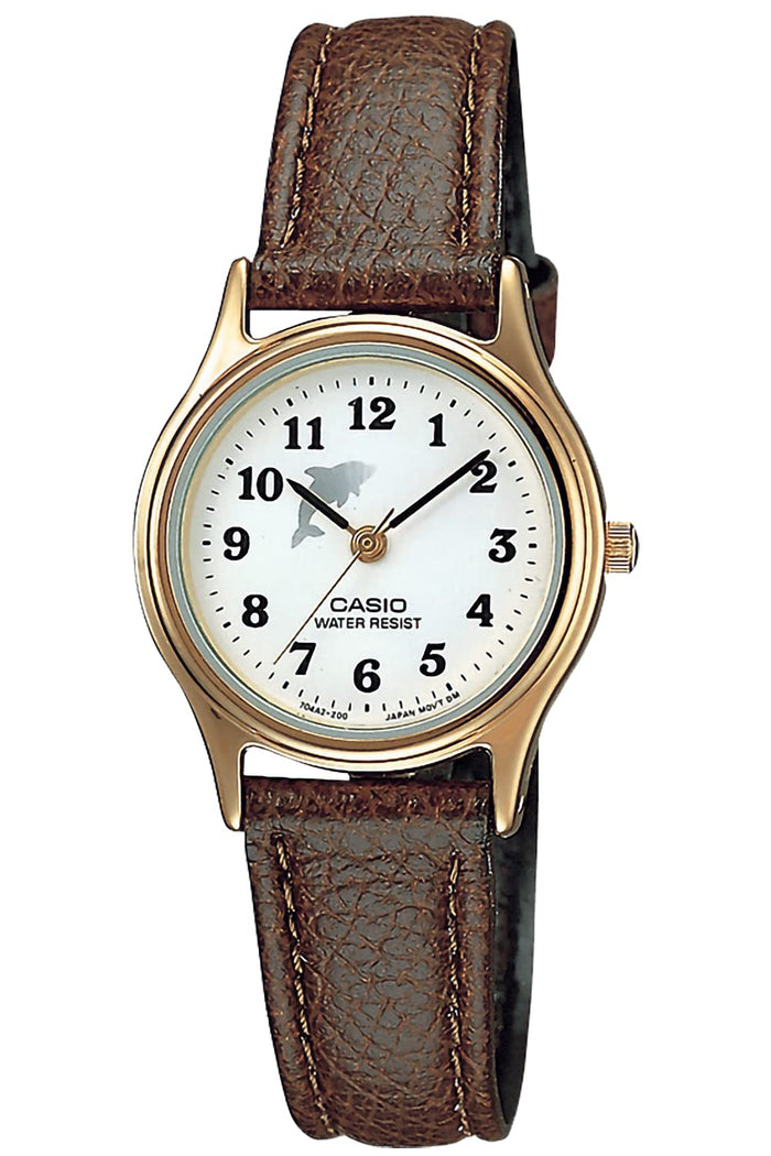 Casio Women's Collection Watch LQ-398GL-7B4 Brown Strap Elegant Design