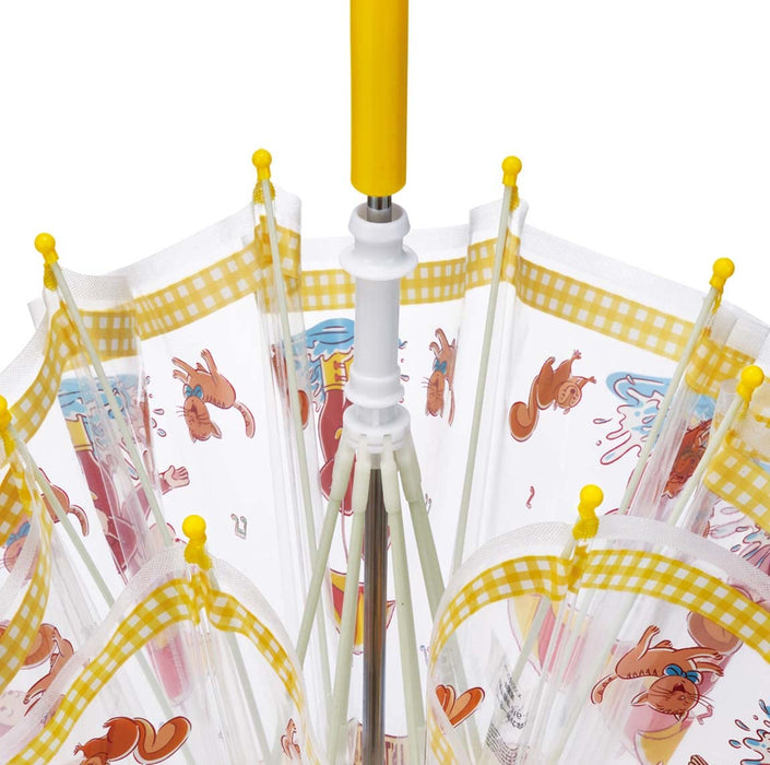 Skater Curious George Kids' Vinyl Umbrella 40cm Safe Hand-Opening 95-105cm Age 3-4- Japan Figure Store - #1 Bring To You The Best Japanese Goods