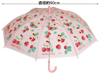 Skater Hello Kitty Flower Language Umbrella for Girls 9-10 One-Touch Jump 8-Rib 55cm- Japan Figure Store - #1 Bring To You The Best Japanese Goods