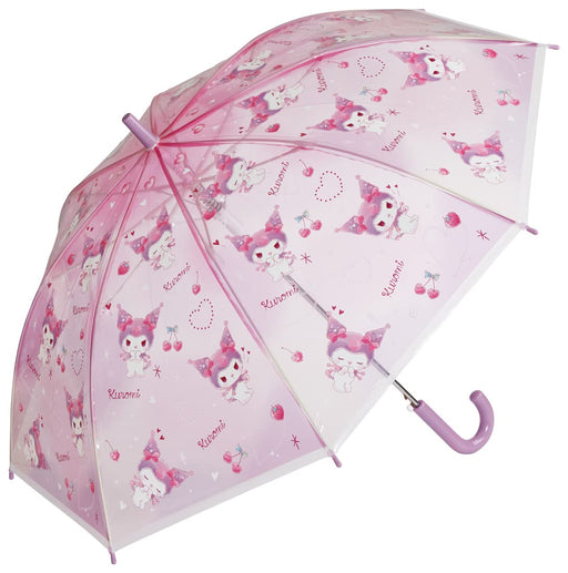 Skater Children's 55cm Kuromi Love Vinyl Umbrella One-Touch Jump 8-Rib for Ages 9-10- Japan Figure Store - #1 Bring To You The Best Japanese Goods