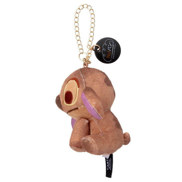 Takara Tomy Arts Disney Stitch Plush Toy 19cm Sitting Nui Pan Chain Strap Mascot