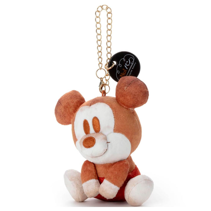 Takaratomy Arts Disney Mickey Mouse Plush Toy 19cm Sitting Nui Pan Keychain