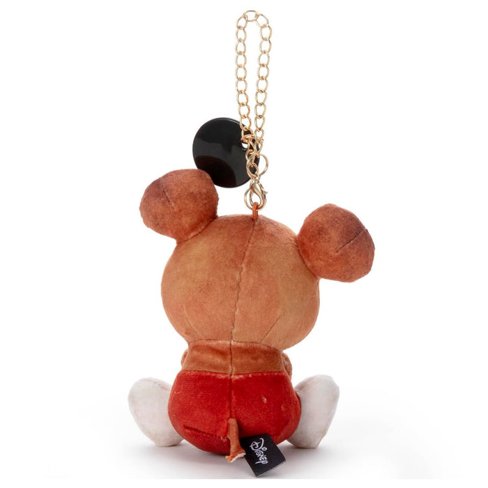 Takaratomy Arts Disney Mickey Mouse Plush Toy 19cm Sitting Nui Pan Keychain