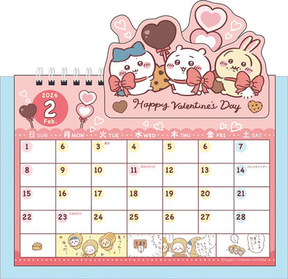 Ensky Chiikawa 2026 Pop-Up Schreibtischkalender 14x20cm CL-074