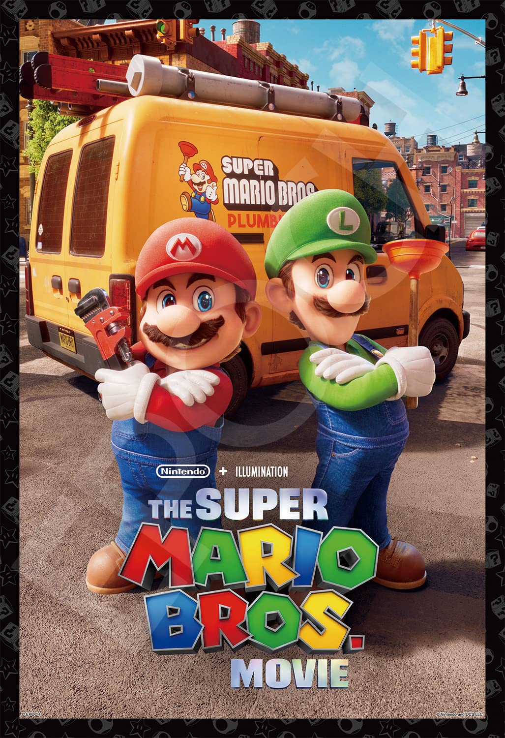 Epoch 100 Piece Jigsaw Puzzle Mario Brothers 26x38cm with Glue and Tools