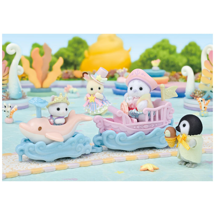 Epoch Sylvanian Families Amusement Park Ride Set Boat Dolphin Japan- Japan Figure Store - #1 Bring To You The Best Japanese Goods